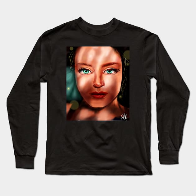 Portrait Long Sleeve T-Shirt by Marounkai